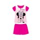 Letní dětské bavlněné pyžamo s krátkým rukávem - Disney Minnie Mouse - s nápisem Minnie - růžové - 128