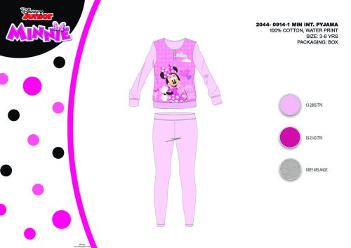 Téli pamut interlock gyerek pizsama - Disney Minnie egér