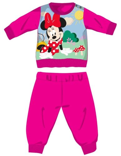 Disney Minnie egér téli vastag baba pizsama - pamut flanel pizsama - pink - 80