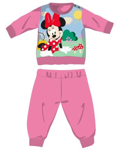 Disney Minnie egér téli vastag baba pizsama - pamut flanel pizsama - rózsaszín - 80