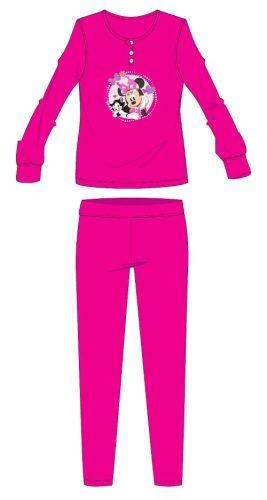 Disney Minnie egér pamut flanel pizsama - téli vastag gyerek pizsama - pink - 104