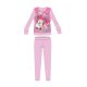 Disney Minnie mouse winter cotton children's pajamas - interlock pajamas - with flower pattern - light pink - 110