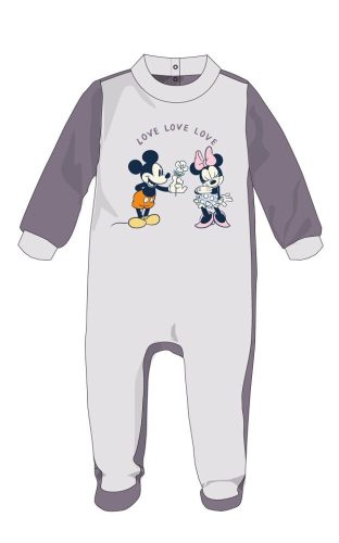 Disney Minnie egér baba velúr rugdalózó - szürke - 0-1 hónapos babának