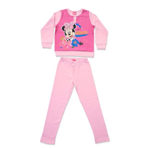 Téli flanel gyerek pizsama - Minnie egér - világosrózsaszín - 104