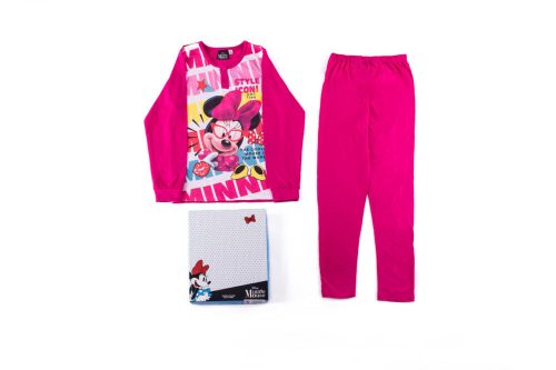 Hosszú vékony gyerek pizsama - Minnie egér - 128 - pink