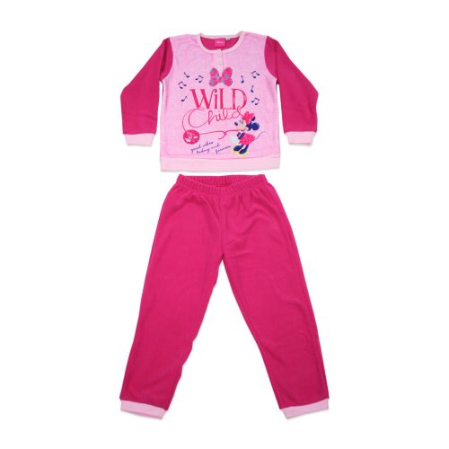 Téli polár gyerek pizsama - Minnie egér - pink - 98