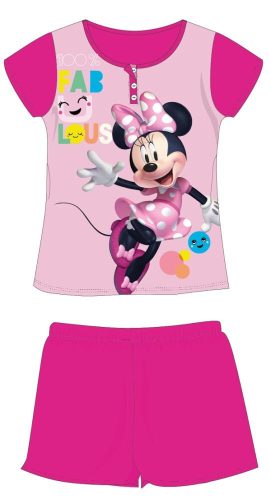 Disney Minnie egér nyári rövid ujjú gyerek pizsama - pamut jersey pizsama - pink - 104