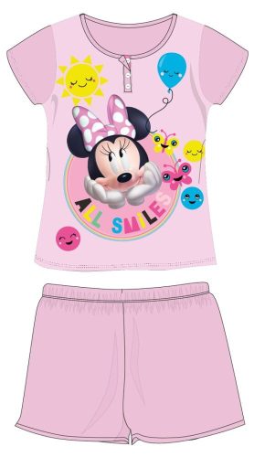 Disney Minnie egér nyári rövid ujjú gyerek pizsama - pamut jersey pizsama - világosrózsaszín - 110