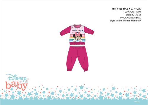 Disney Minnie egér baba pizsama - jersey pamut pizsama - pink - 92