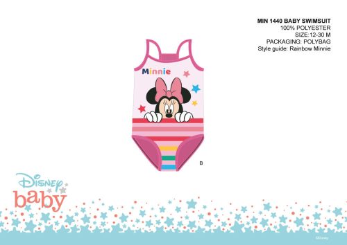 Disney Minnie egér baba egyrészes fürdőruha kislányoknak - rózsaszín - 86