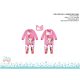 Miminko Disney Minnie mouse s kopacím bryndákem - růžovo-červené - pro miminka 0-1 měsíce