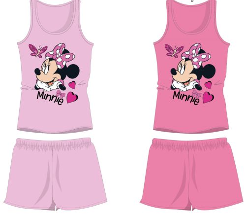Disney Minnie egér pamut nyári együttes - trikó-rövidnadrág szett - rózsaszín - 110