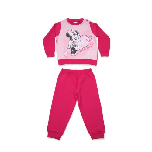 Zimné flanelové detské pyžamo - Minnie mouse - ružové - 80