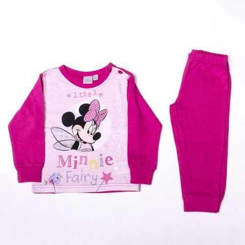 Hosszú vékony baba pizsama - Minnie egér - pink - 86