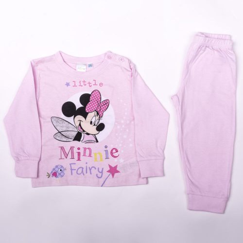 Dlhé tenké detské pyžamo - Minnie Mouse - svetloružové - 80. roky