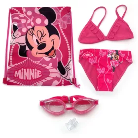   Set da spiaggia Disney Minnie Mouse 3 pezzi (borsa da palestra+occhialini da nuoto+set costume da bagno bikini)