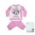 Téli pamut baba pizsama - Minnie egér - világosrózsaszín - 80