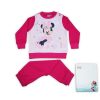 Pigiama invernale per bebè in cotone spesso - Minnie mouse - rosa - 80