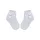 100% cotton baby girl baby ankle socks with crochet upper part - with bow decoration - white - 18-19