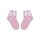 100% pamut kislány baba bokazokni horgolt felsőrésszel - masni díszítéssel - rózsaszín - 13-14