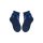 100% cotton baby girl baby ankle socks with crochet upper part - with bow decoration - dark blue - 13-14