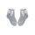 100% cotton baby girl baby ankle socks with crochet upper part - with bow decoration - gray - 13-14