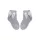 100% cotton baby girl baby ankle socks with crochet upper part - with bow decoration - gray - 18-19