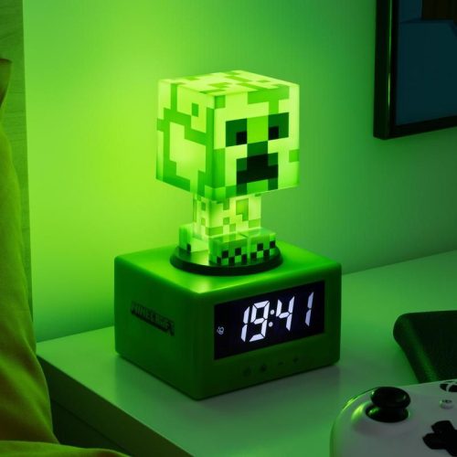 Minecraft Creeper Icon ébresztőóra világítással