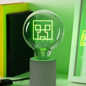 Lampadina al neon LED Minecraft Creeper