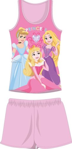 Letné detské pyžamo Disney Princesses bez rukávov - bavlnené pyžamo - svetloružové - 110