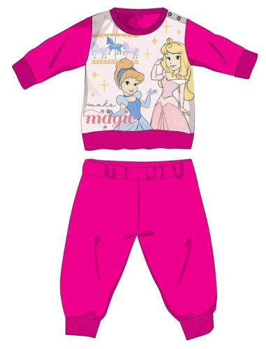 Disney Hercegnők téli vastag baba pizsama - pamut flanel pizsama - pink - 80