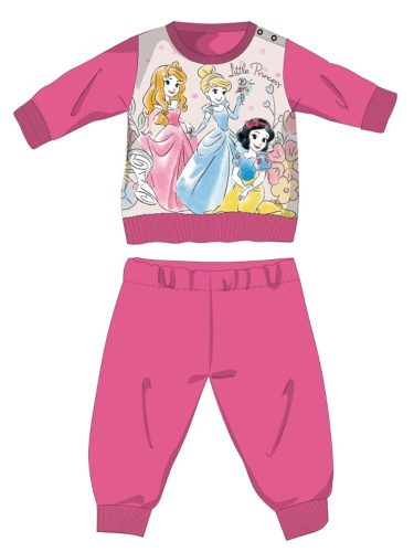 Disney Hercegnők téli pamut baba pizsama - interlock pizsama - pink - 86