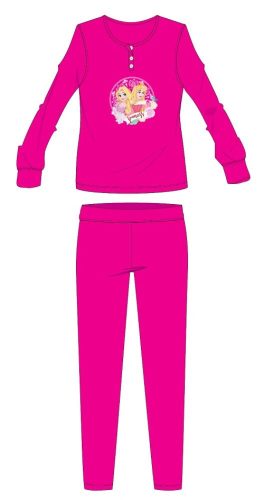 Disney Hercegnők pamut flanel pizsama - téli vastag gyerek pizsama - pink - 104