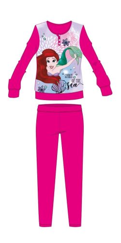 Disney Hercegnők téli pamut gyerek pizsama - interlock pizsama - pink - 98