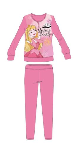 Disney Hercegnők téli pamut gyerek pizsama - interlock pizsama - rózsaszín - 104