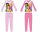 Disney Hercegnők pamut jersey gyerek pizsama - világosrózsaszín - 122