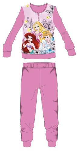 Disney Hercegnők polár pizsama - téli vastag gyerek pizsama - rózsaszín - 98