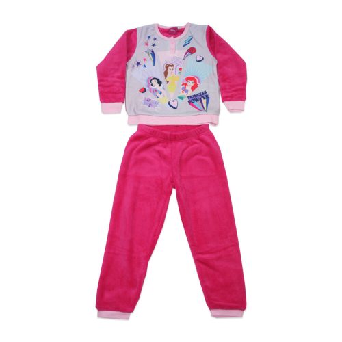 Gyerek téli coral pizsama - Hercegnők - pink - 98