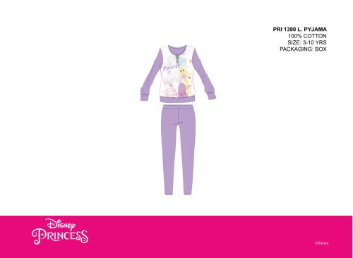 Disney Hercegnők vékony pamut gyerek pizsama - jersey pizsama - lila - 104