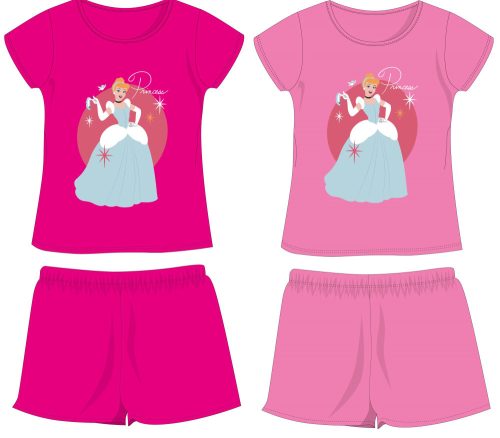 Completo estivo Disney Princess in cotone - set maglietta-pantaloncini - rosa - 104