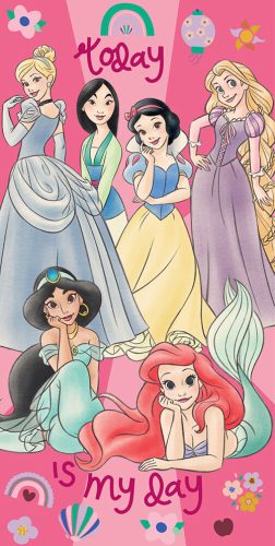 Disney Hercegnők gyerek strandtörölköző - 70x140 - pink