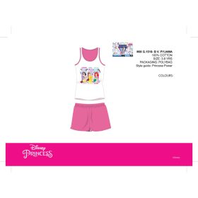   Disney Princess nyári ujjatlan gyerek pizsama - pamut pizsama - rózsaszín