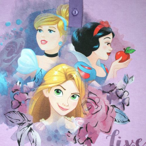 Téli pamut gyerek pizsama - Disney Hercegnők - lila - 116