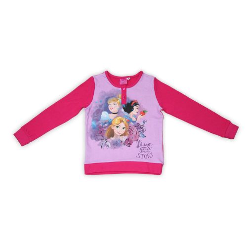 Téli pamut gyerek pizsama - Disney Hercegnők - pink - 104