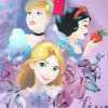 Téli pamut gyerek pizsama - Disney Hercegnők - pink - 104