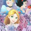 Téli pamut gyerek pizsama - Disney Hercegnők - világosrózsaszín - 98