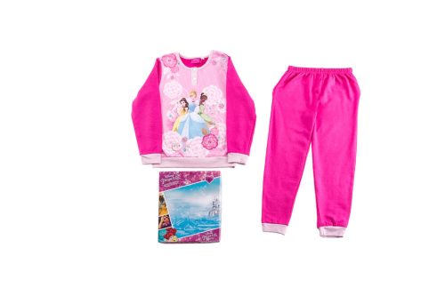 Disney Princess gyerek pamut pizsama - flanel pizsama - rózsaszín - 104