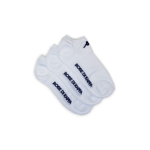 Kappa unisex mercerizované tajné ponožky - 3 páry/balenie - bavlnené tajné ponožky - biele - 42-44