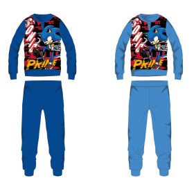 Sonic pamut flanel gyerek pizsama