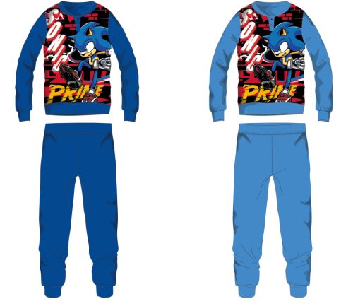 Sonic pamut flanel gyerek pizsama